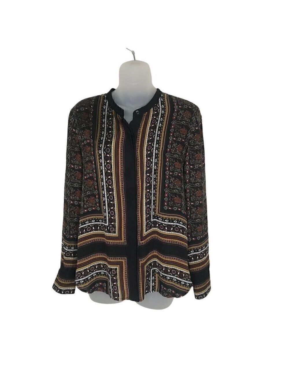 A.L.C. Franco Printed Paisley Silk Blouse Size 4